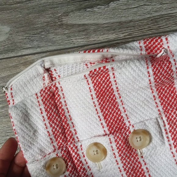 LOFT Anne Taylor Red Stripe Riviera Shorts Size 2 - Picture 5 of 7